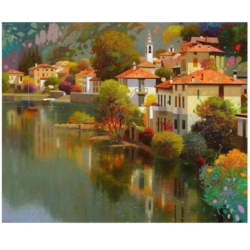 Алмазная живопись пейзаж алмазная полный набор для вышивки вышивка