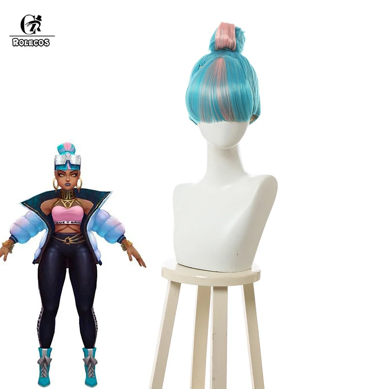 Парик для косплея ролекоса циана термостойкие синтетические волосы женщин
