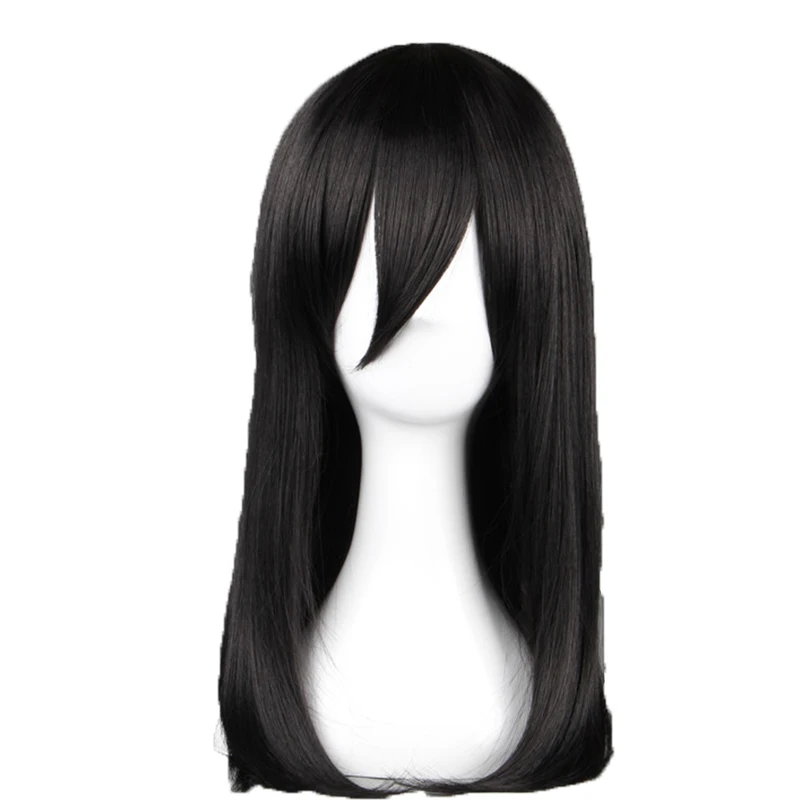 Парик для косплея Mikasa Ackerman термостойкие черные волосы с коротким Бобом из аниме