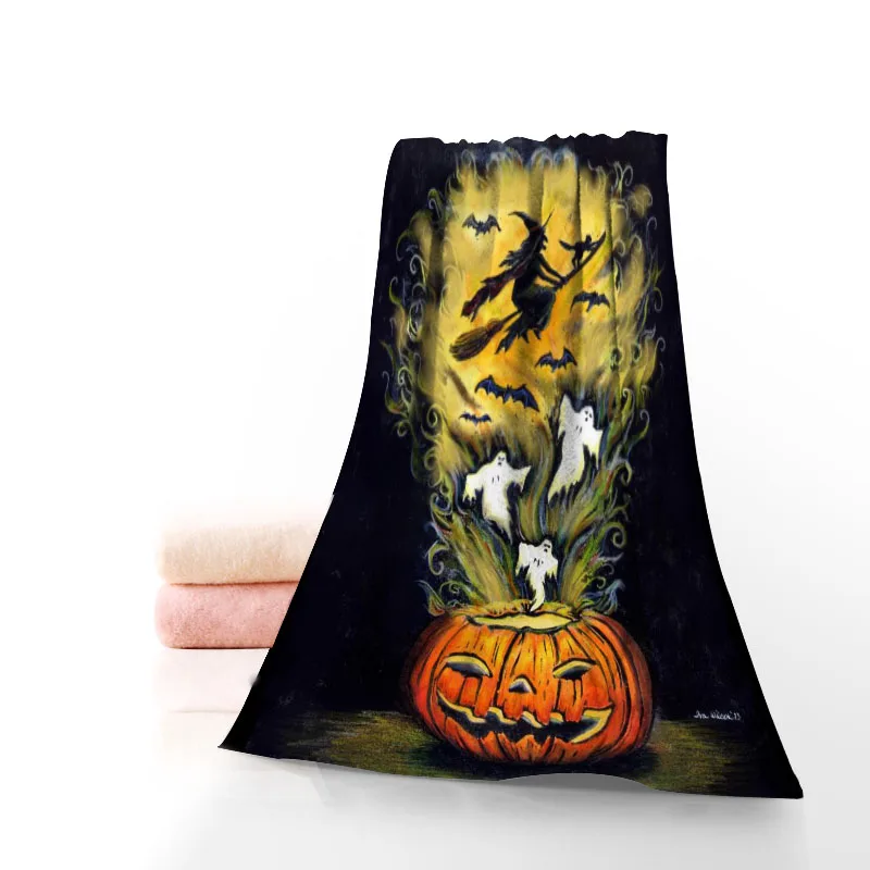 

Halloween Fashion Customized Towel Printed Cotton Face/Bath Towels Microfiber Fabric For Kids Men Women Size 35x75cm