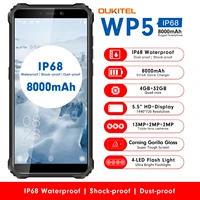 oukitel wp5 5 5189 screen mobile phone ip68 waterproof dust shock proof mtk676 5v2a 8000mah battery quard core smartphone