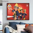 Лучший Fireman_Sam _ Пользовательские настенные Арт холст картина, печатный плакат картина Гостиная украшения дома #20-1005-43-13
