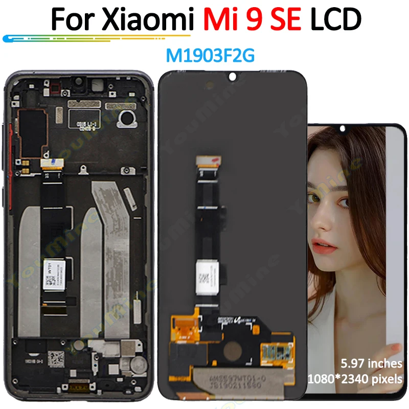 ЖК дисплей Super AMOLED для Xiaomi mi 9 SE экран с сенсорной панелью и дигитайзером в сборе