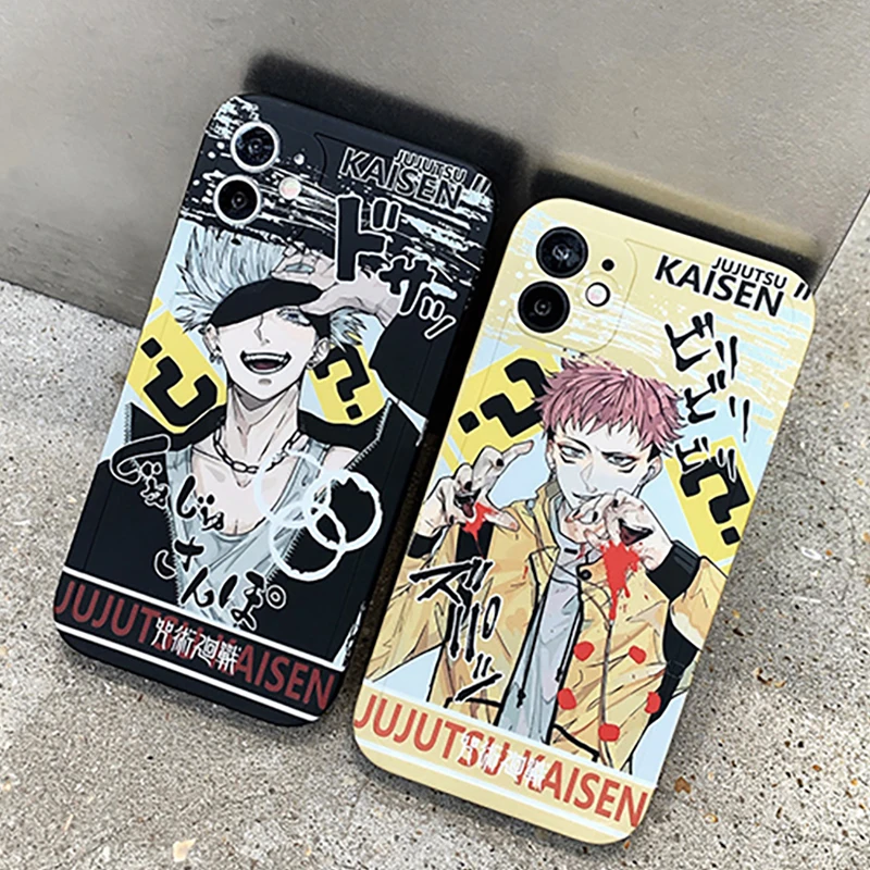 

Cool Japan Anime Jujutsu Kaisen Case for Iphone 14 13 12 11 Pro Max Xs 7 8 Plus X XR Cartoon Gojo Satoru Soft Back Cover Coque