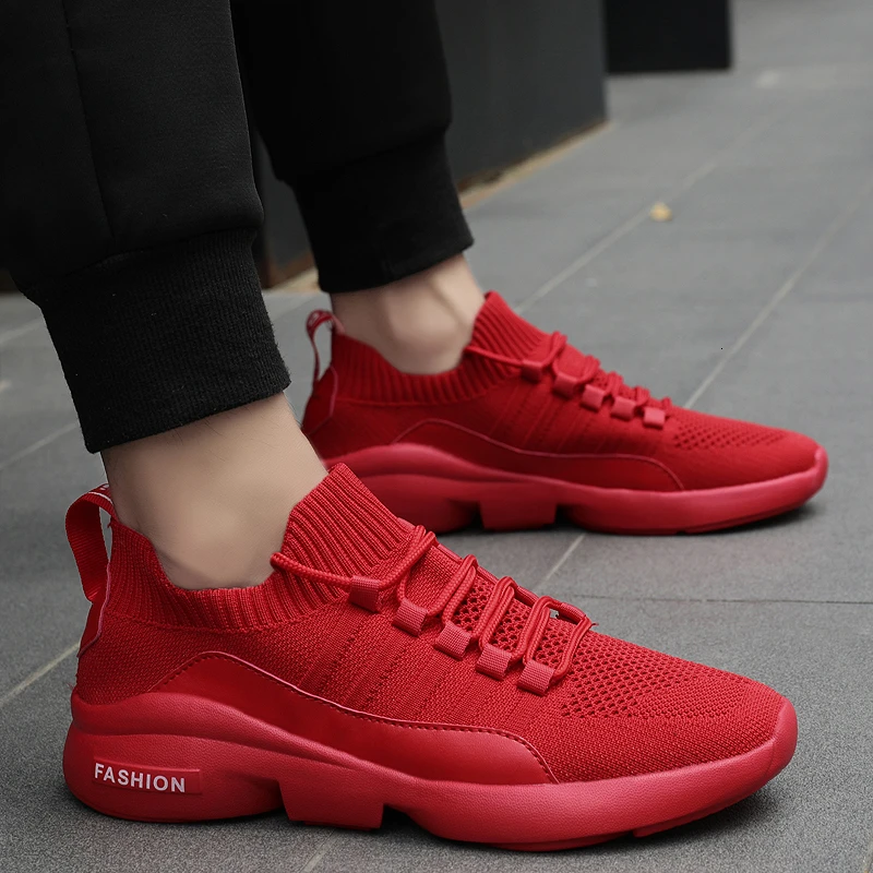 

2019 Breathable Shoes men Exceed Light Fly Fabric Ventilation Network Noodles Motion Leisure Male Shoe 39-47 big size tenis