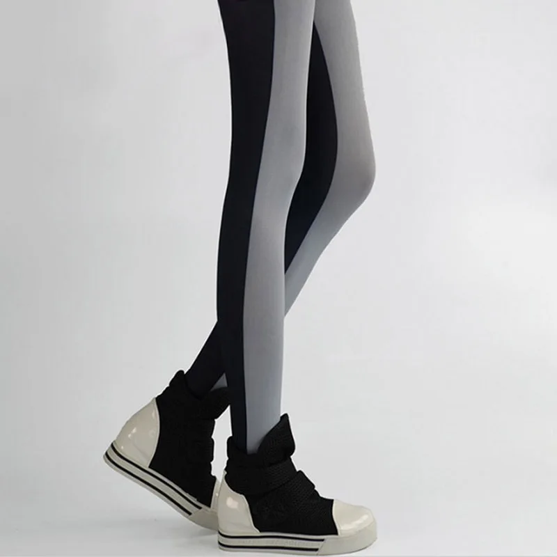 Черные и белые женские колготки с принтом Прямая поставка | Женская одежда