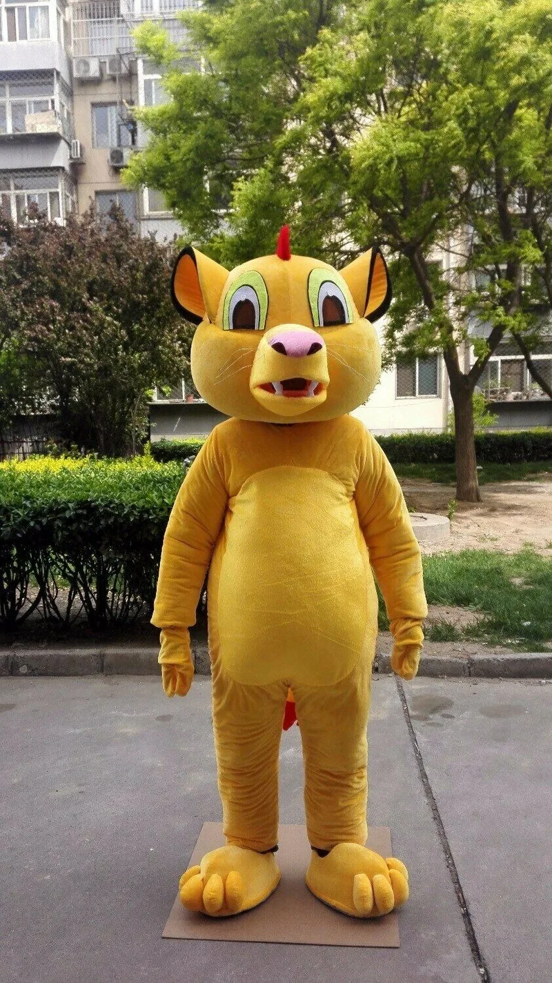 Лев талисман костюмы для костюмированной вечеринки Нарядное игра платье наряд