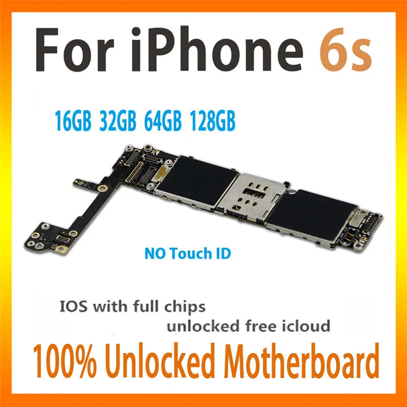 Бесплатный iCloud для iPhone 6S материнская плата с/без touch ID, оригинальная разблокированная для iPhone 6 s материнская плата с полным чипом MB