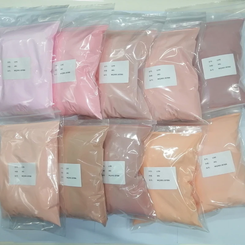 1KG/Bag(36Oz) Nail Powder Nude Collection Nail Art Acrylic 10 Colors Pink Collection Acrylic Pigment 2-in-1 Dipping Powder Tr#46