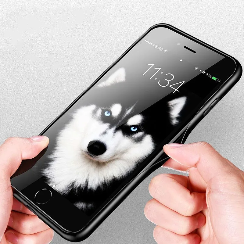 Для iphone 5 6 7Plus чехол милый с кошками животными печати ТПУ + тонкое закалённое