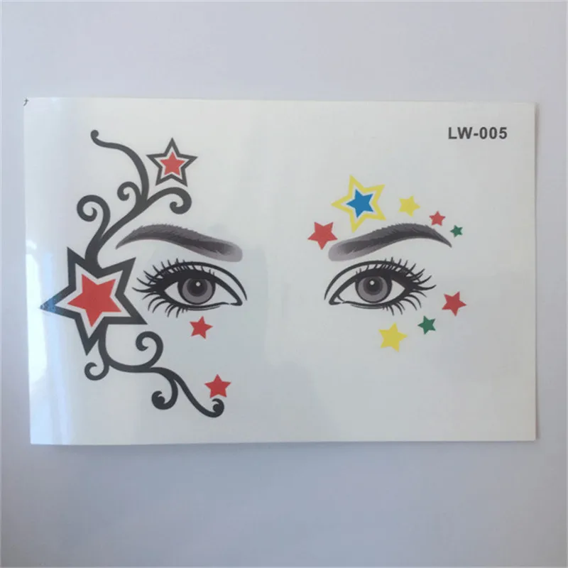Экологичная татуировка наклейка для лица маскарадный стикер глаз временные