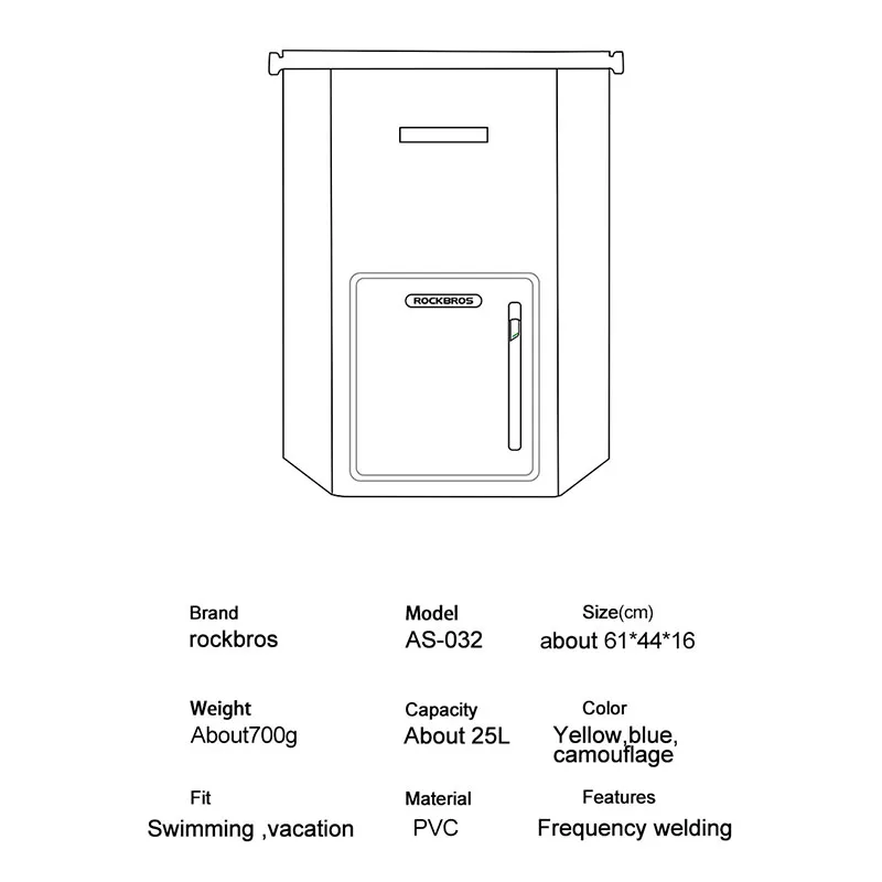 Водонепроницаемая спортивная сумка ROCKBROS походный рюкзак из ПВХ для плавания и