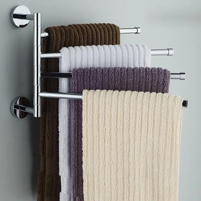 

Stainless Steel Towel Bar Rotating Towel Rack Bathroom Kitchen Wall-mounted Towel Polished Rack Holder Hardware Accessory