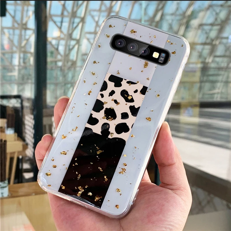 10 Роскошный леопардовый чехол из золотой фольги для samsung Galaxy S9 S8 Plus, чехол для samsung Note 8 S9 note 9, чехол 10 S7 S11 S10 lite A50 A70 - Цвет: 10