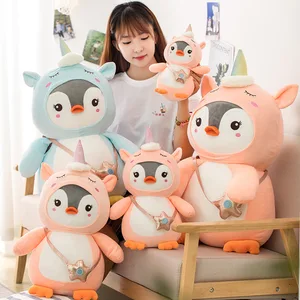 Плюшевый пингвин-стуф, 28  70 см, единорог, игрушка для косплея, Мягкое Животное, подушка для девочек, подарок на день рождения, Рождество