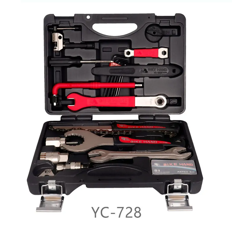 YC728 BIKEHAND YC-721, YC-728, набор инструментов для обслуживания велосипеда, 18 в 1, коробка для кривошипа, ВВ, нижний кронштейн, ступица, педаль свободного хода, ремонт спицевой цепи - Цвет: YC728