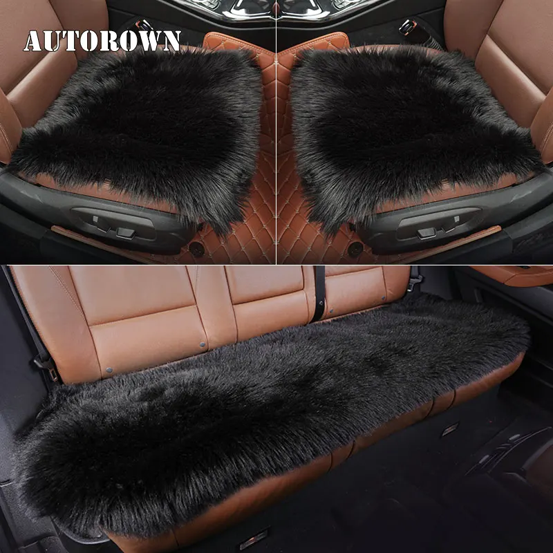 AUTOROWN Меховые квадраты из Искусственной овчины Высокое качество Длинный ворст