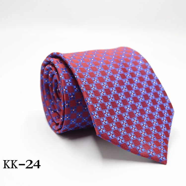 KK-24 Новинка, мужской галстук, золотой, темно-синий, в полоску, шелк, галстук, жаккард, вечерние, свадебные, тканые, модные, дизайнерские, галстук для мужчин - Цвет: KK-24