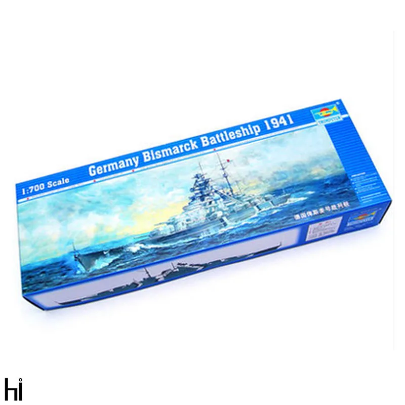 Немецкий боевой корабль Trumpeter в масштабе 05711 масштаб 1/700 военный Бисмарк 1941