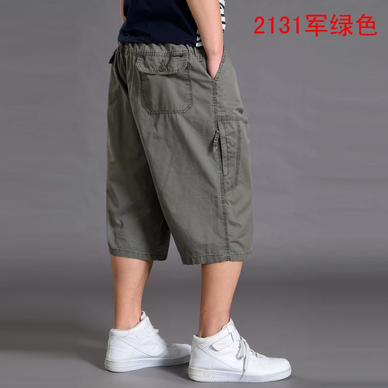

Big Sizes Men Casual Shorts Sport Summer Streetwear Cargo Shorts Thin Loose Long Work with Pockets Roupas Mens Clothing XX60MS