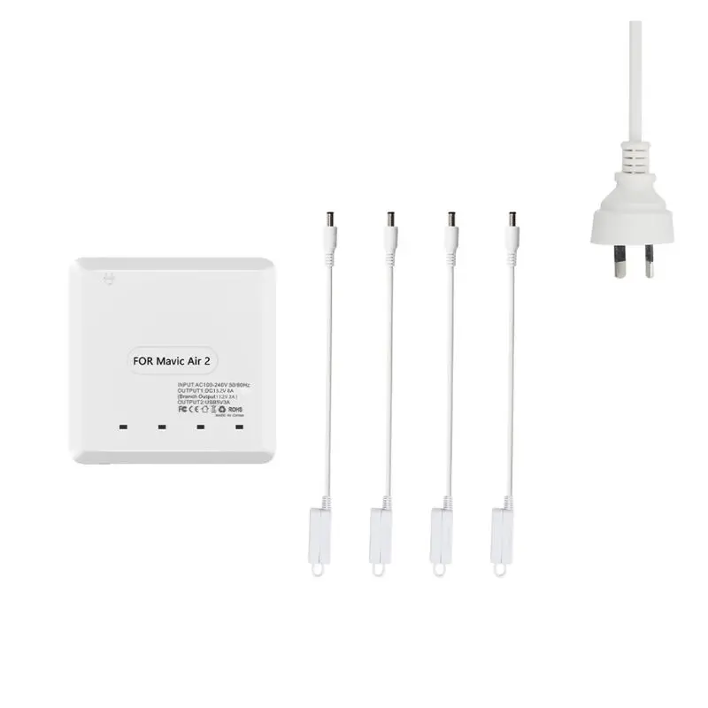 

6in1 Mini Portable Battery Charger Dual USB Port Intelligent Charging Adapter Device for D-JI Mavic AIR 2 Drone Accessories Kit