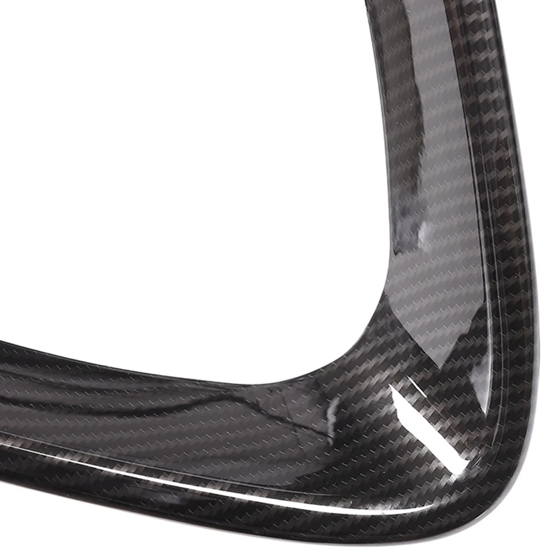 

ABS Plastic Co-Pilot Decoration Cover Panel Trim with 2Pcs Carbon Fiber Style ABS Plastic Front Grill Decoration Frame