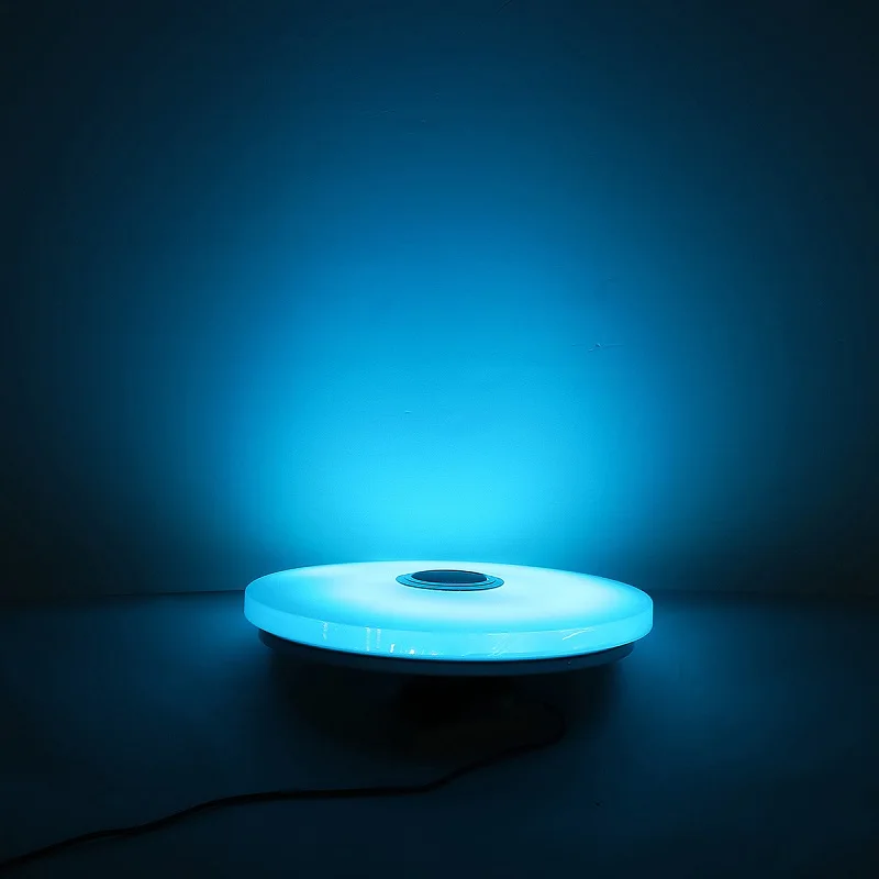 Современный светодиодный потолочный светильник chandelie r lighting 48 Вт приложение RGB с регулируемой яркостью bluetooth музыкальный светильник для спальни