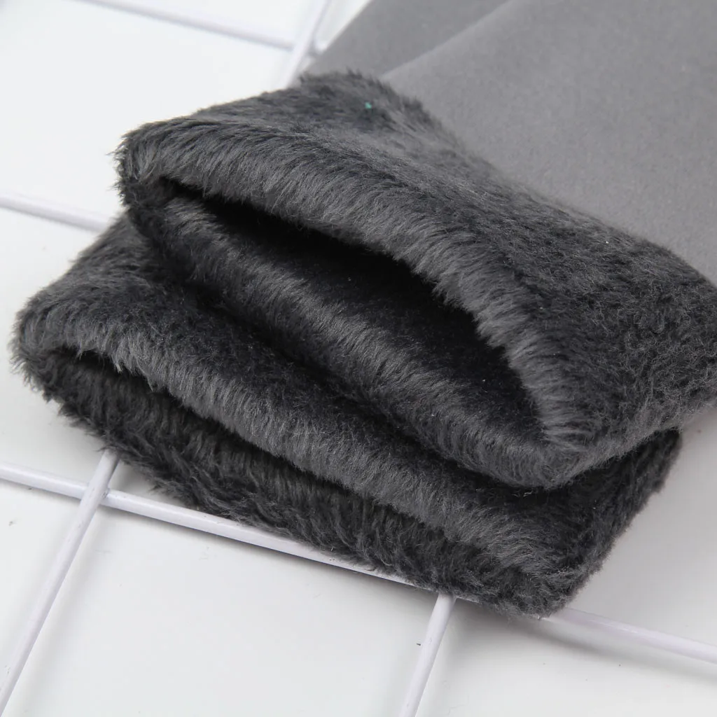 Женские однотонные зимние теплые утепленные бархатные прямые ботинки носки