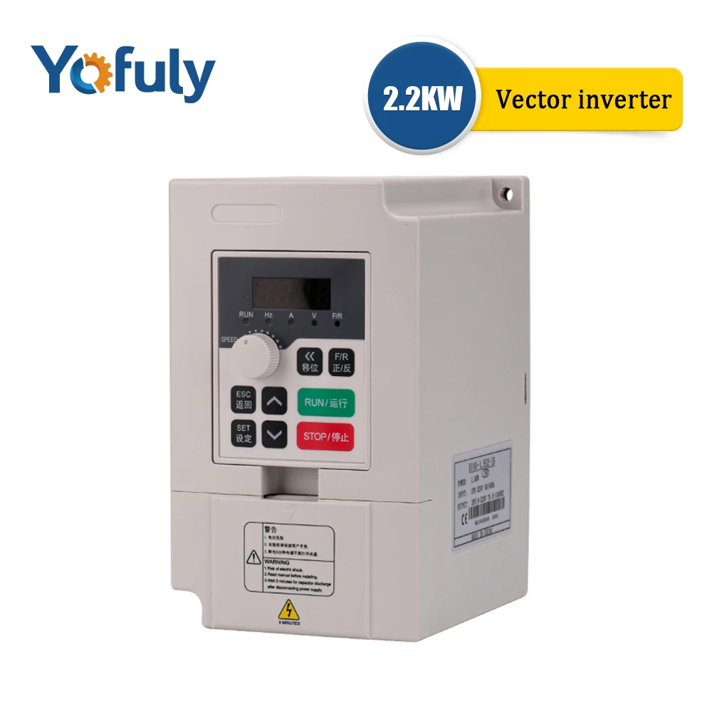 

H100 VFD Inverter 1.5KW/2.2KW Frequency 220V 110V Vector Inverter Converter Motor Speed Controller 0-1000Hz 1PH Input 3PH Output
