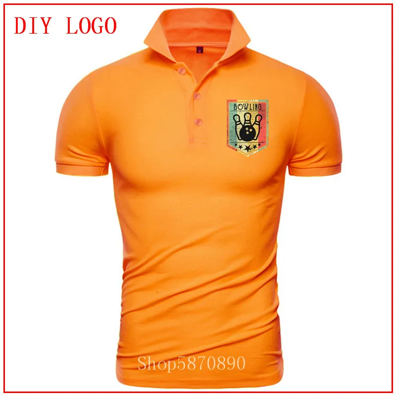2020 модная мужская рубашка поло неоновая вывеска Strike Боулинг винтажная личность