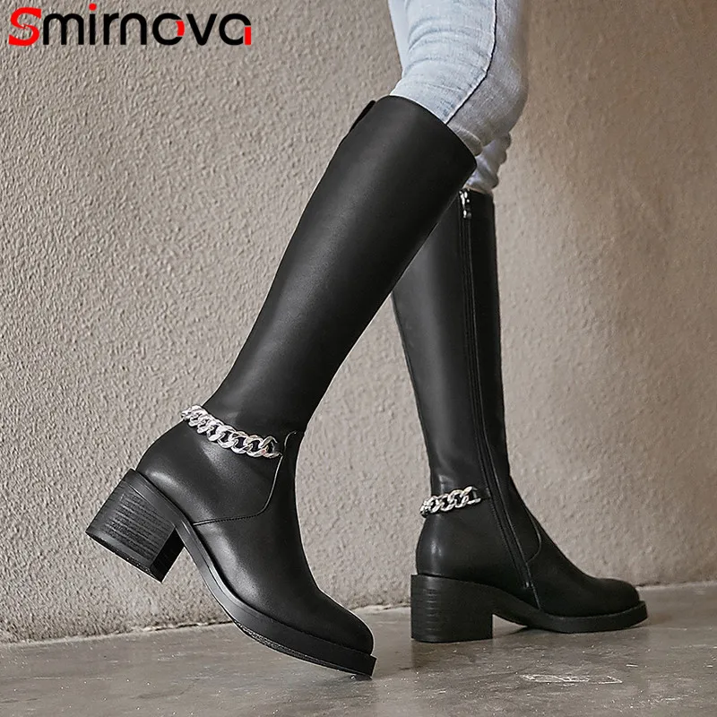 Smirnova/Большой размер 34-43 модные ботинки из pu искусственной кожи и коровьей