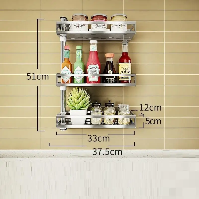 

Keuken Cucina Refrigerator Organizer Malzemeleri Stainless Steel Rotate Cuisine Mutfak Cozinha Kitchen Storage Rack Holder