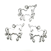 5pcs charms unicorn 2724mm tibetan silver plated pendants antique jewelry making diy handmade craft