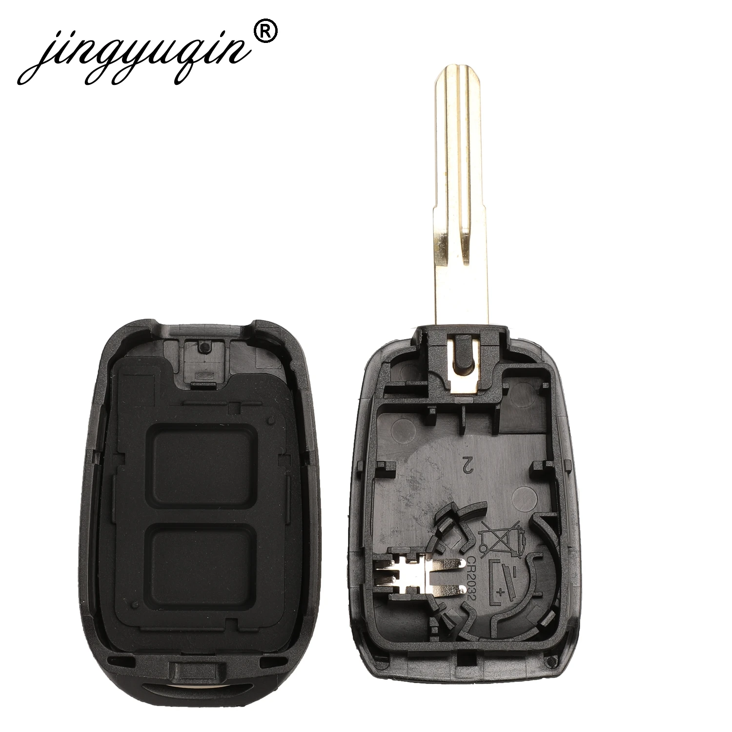 Jingyuqin 2 кнопки дистанционного ключа автомобиля оболочки брелок для Renault Sandero Dacia Logan ключ чехол Замена