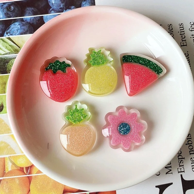 20 шт. Kawaii декорированные цветком с принтом арбуза фрукты головистой формы смола в
