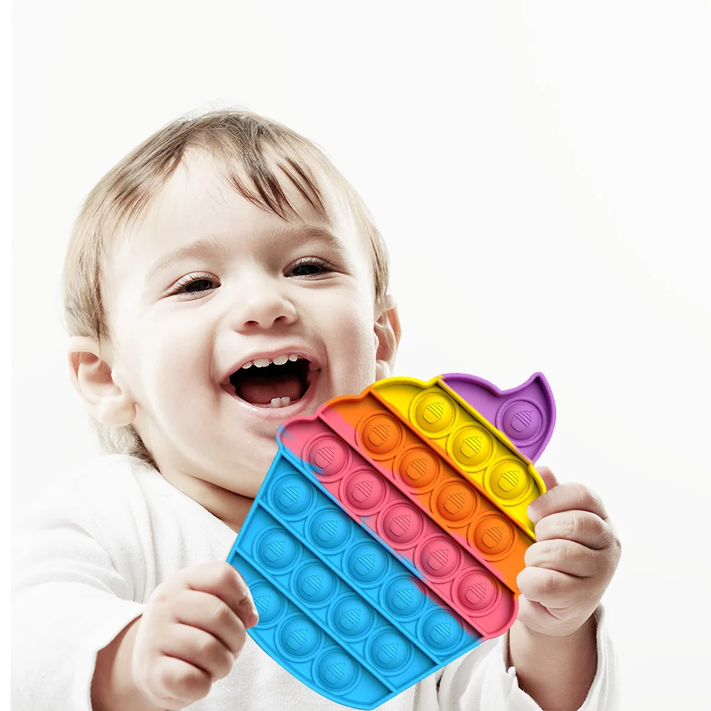 

Кекс пуш-ап пузыри сенсорные игрушки анти-стресс непосед упаковка игрушек аутизма Настольный Пазлы его улыбающегося для детей и взрослых