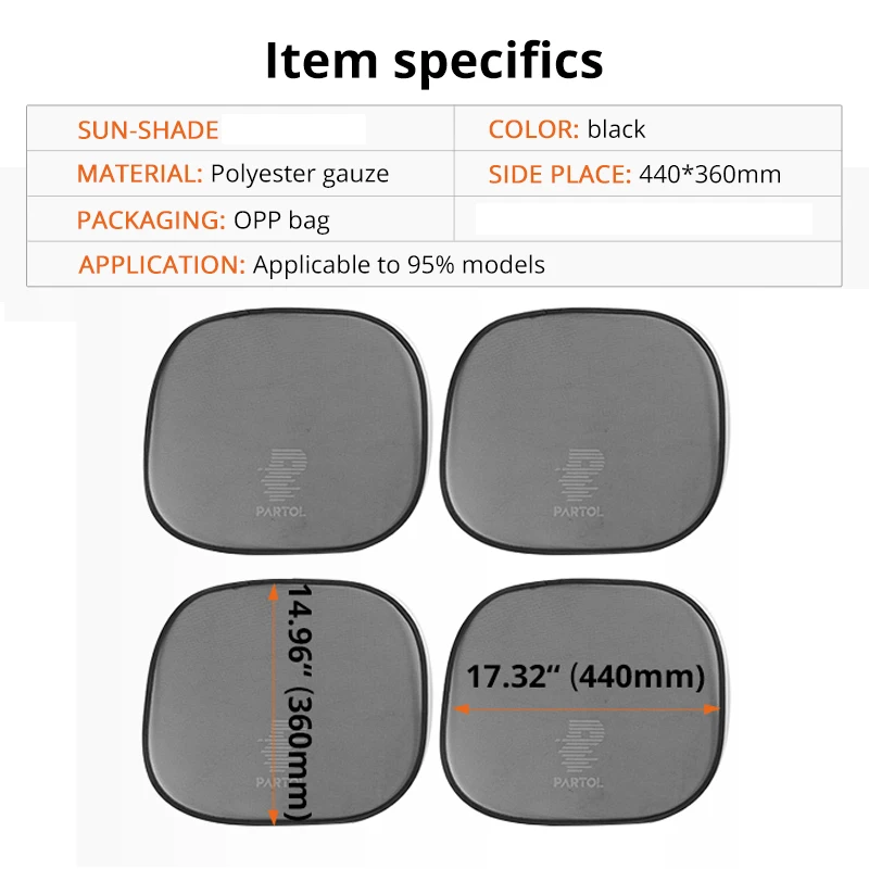 Универсальный портативный автомобильный козырек для боковых окон