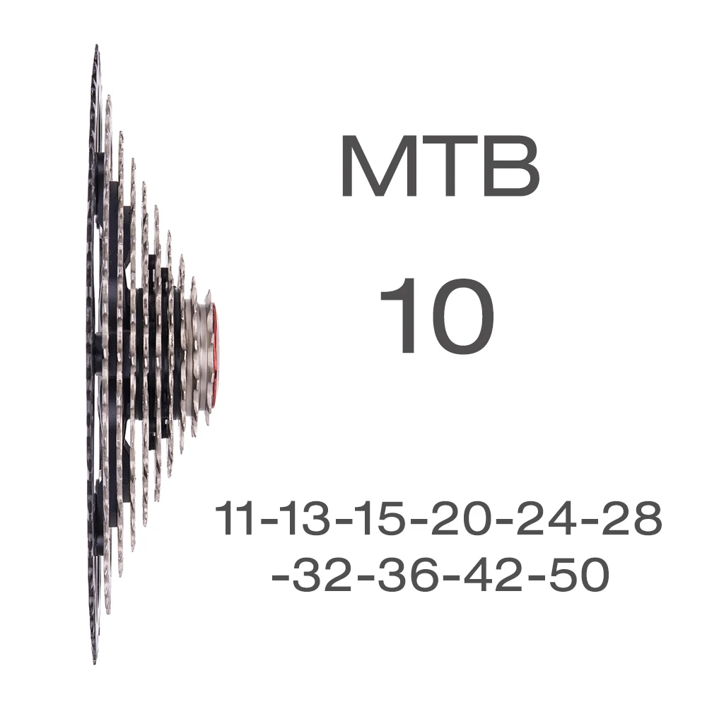 Велосипедная кассета ZTTO MTB 10 Speed 11-50T s 20s 30s велосипедное свободное колесо K7