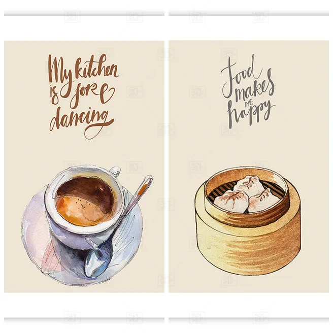 

Abstract Home Decoration Posters Chinese Restaurant Dumplings Foods Hd Print Canvas Painting Wall Art Picture for Kitchen Room