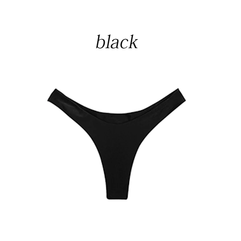 panty-black Бразильское бикини, купальный костюм для женщин, купальник размера плюс, Одноцветный купальник, сексуальный бандо, бикини, набор, пуш-ап, Maillot De Bain Femme - Цвет: panty-black