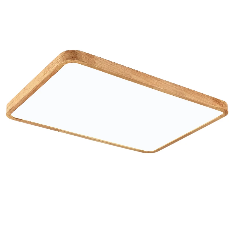 Luces de techo LED modernas, iluminación ultrafina de madera auténtica de 6cm para estudio, sala de estar, dormitorio, interiores, decorativas para el hogar