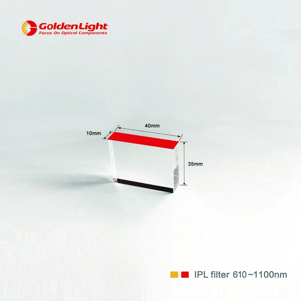 

Size : 40*10*35mm , window size:40*10mm ,saphire-optic-filter for laser-hair-removal,wave : 610nm~1100nm