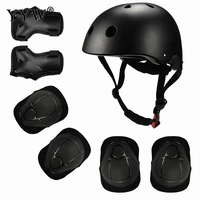 7 pcs sports safety protective gear set skateboard helmet for children protective gear knee pads elbow wrist roller skating sets