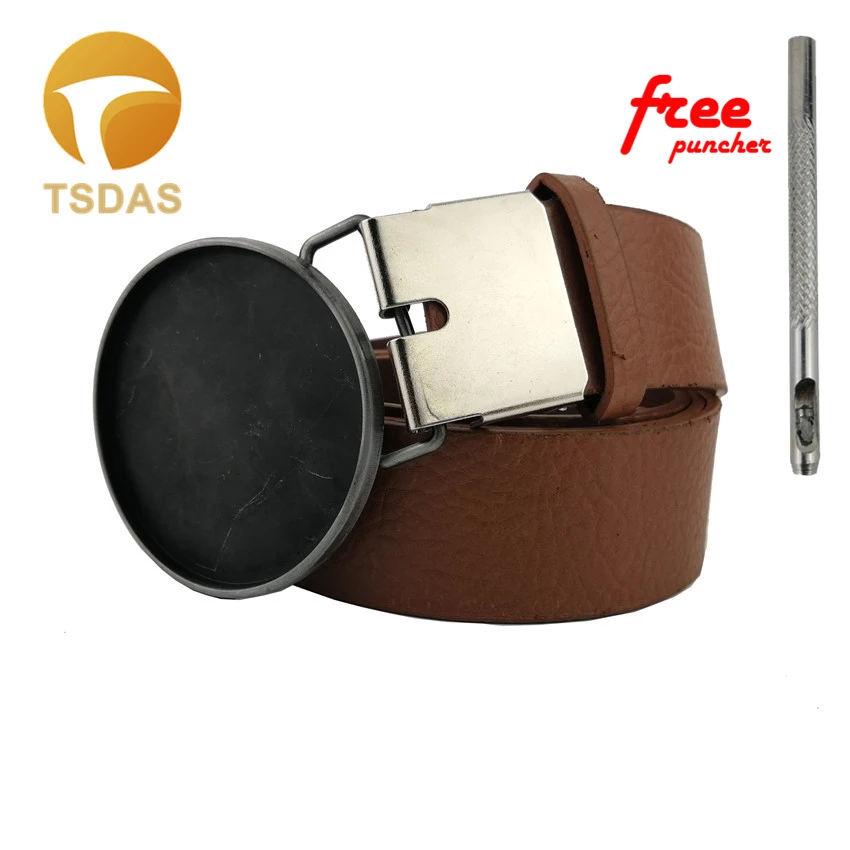 Западной круглый пустой &quotсделай сам&quot с ремнем и пряжкой магическое Оловянное