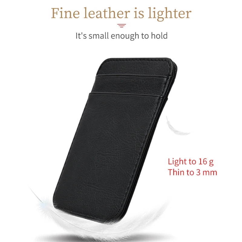 2019 вертикальный держатель для кредитных карт из искусственной кожи тонкий