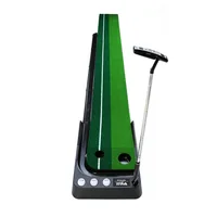 Indoor Golf Putting Trainer 2.5M/3M Artificial Turf Golf Practice Putting Mat Golf Putter Green Fairway Trainer Ball And Cue