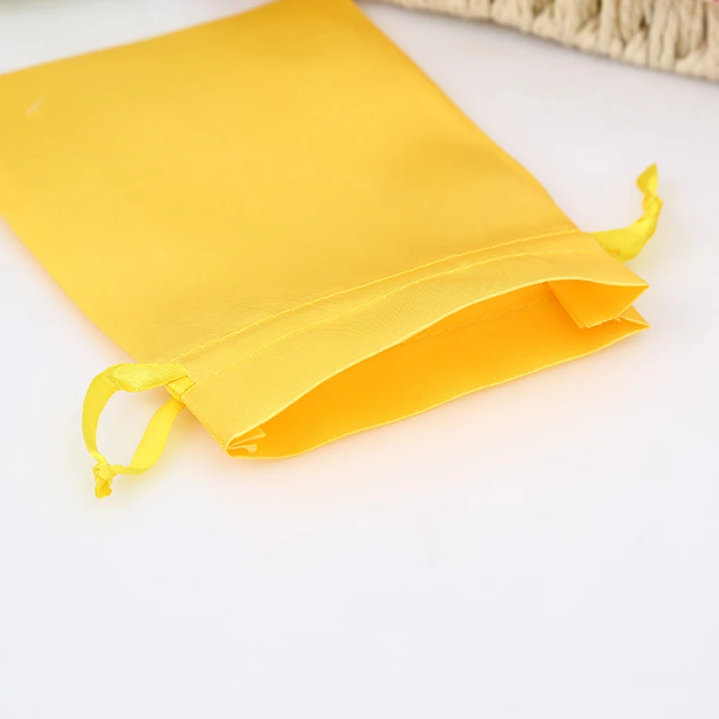 

10Pcs/Lot 11*17CM Pink Yellow Drawstring Small Pouches Jewelry Packaging Earrings Necklace Gift Display Little Bags