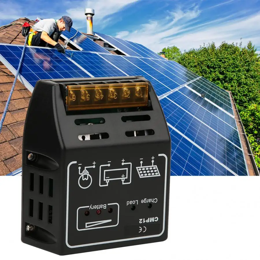 За максимальной точкой мощности Солнечный контроллер заряда черного цвета с