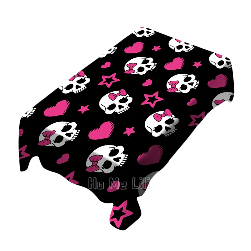 

Cartoon Skull Star Pattern Design Background Tablecloth Indoor And Outdoor Unique Decoration
