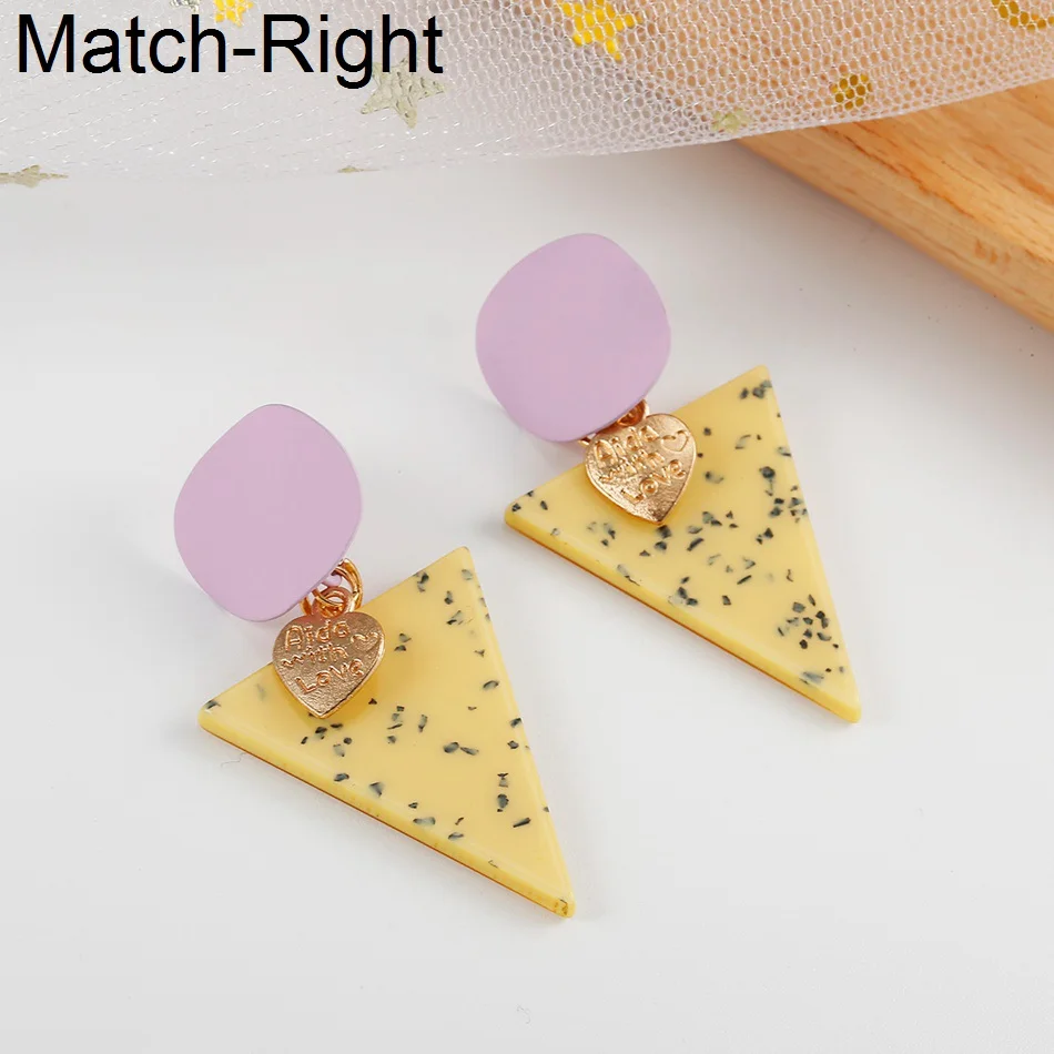 Женские акриловые серьги Match Right эффектные трендовые подвески в Корейском стиле